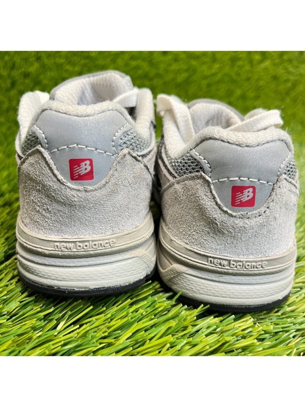 New Balance 990 V3 Boys Size 8C Gray Athletic Running Walking Shoes Sneakers